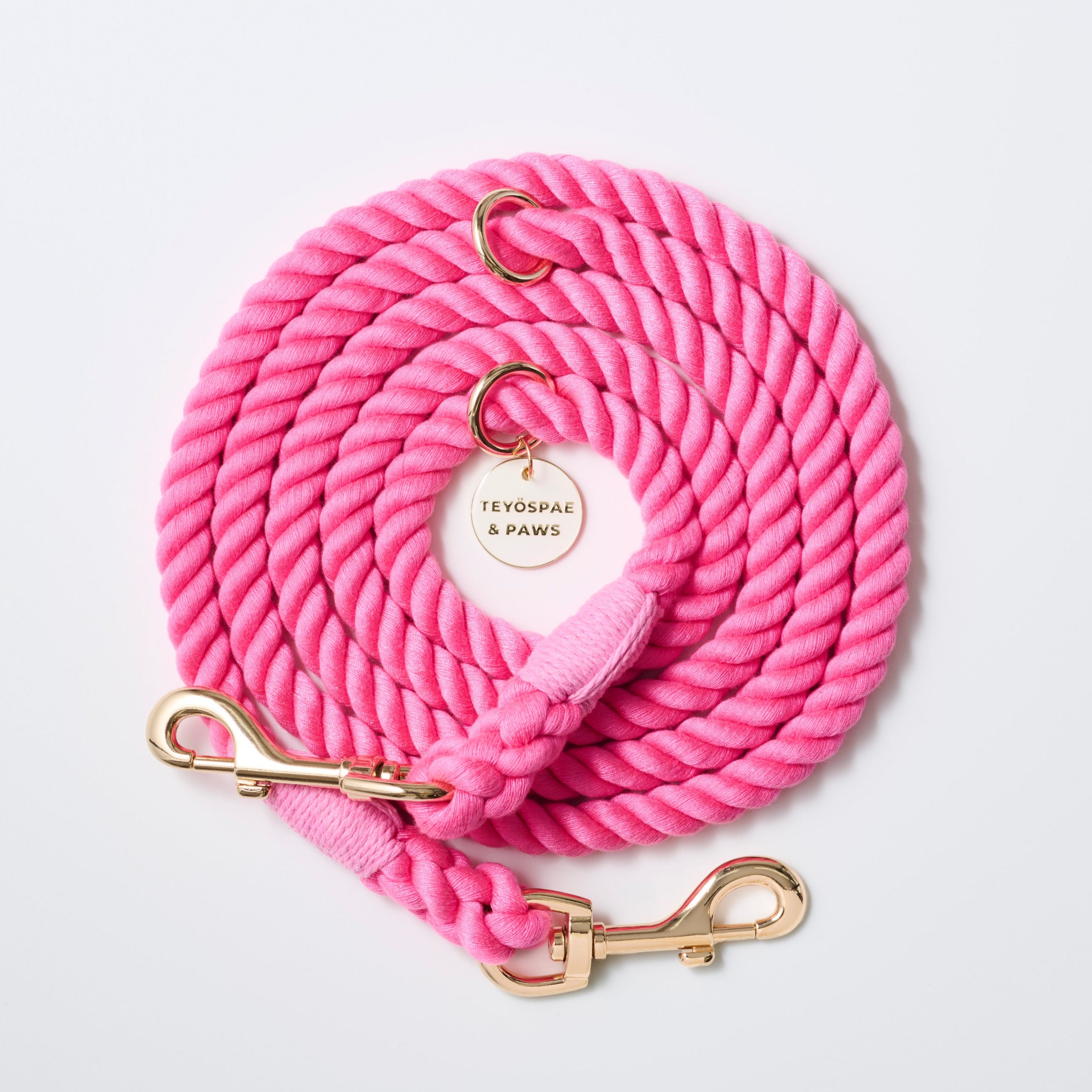 肩掛け ハンズフリーロープリード 210cm - FLAMINGO PINK/フラミンゴピンク <GOLD>