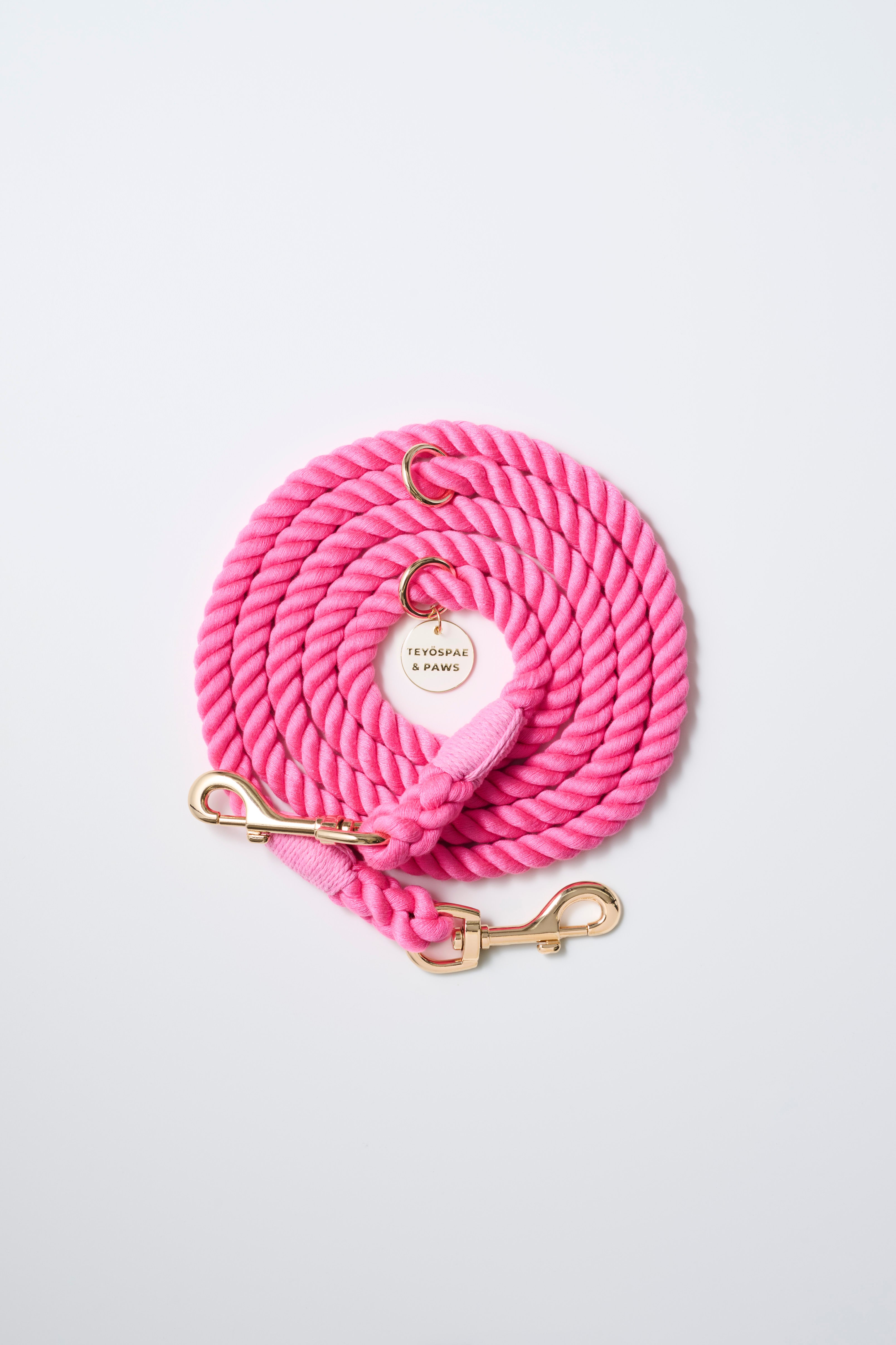 肩掛け ハンズフリーロープリード 210cm - FLAMINGO PINK/フラミンゴピンク <GOLD>