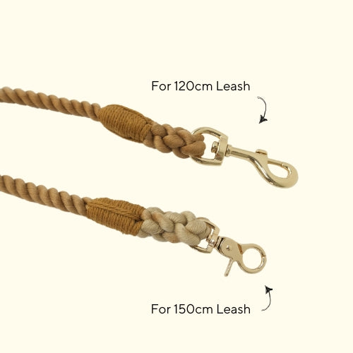 ロープリード120cm/150cm - CAFE LATTE/カフェラテ <GOLD>