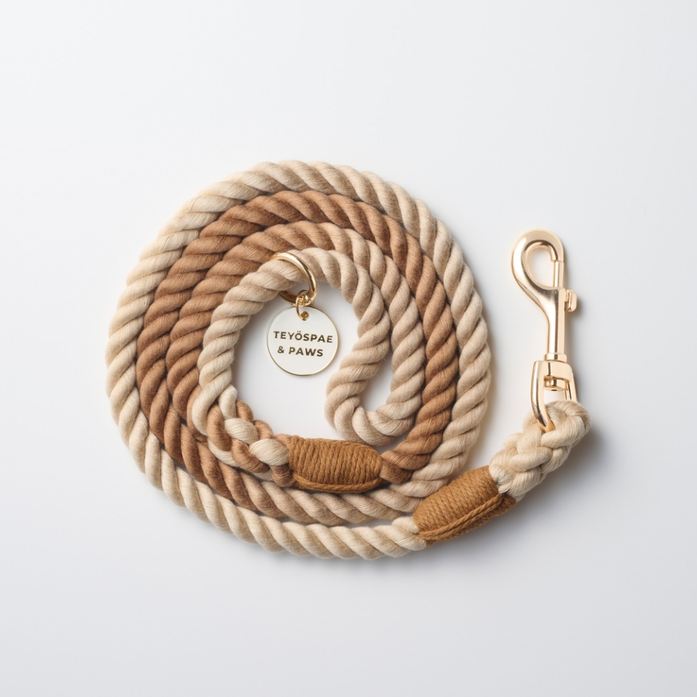 ロープリード120cm/150cm - CAFE LATTE/カフェラテ <GOLD>