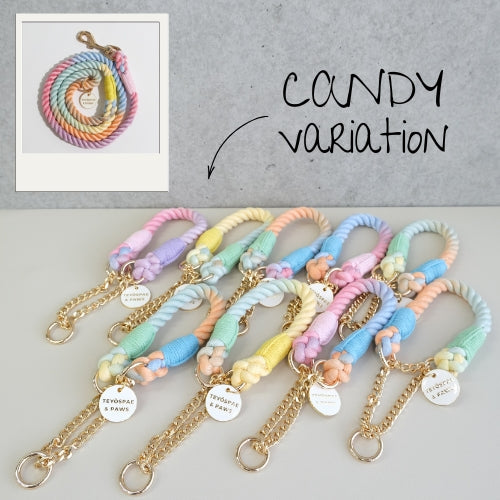 ロープハーフチョーク首輪 全16色