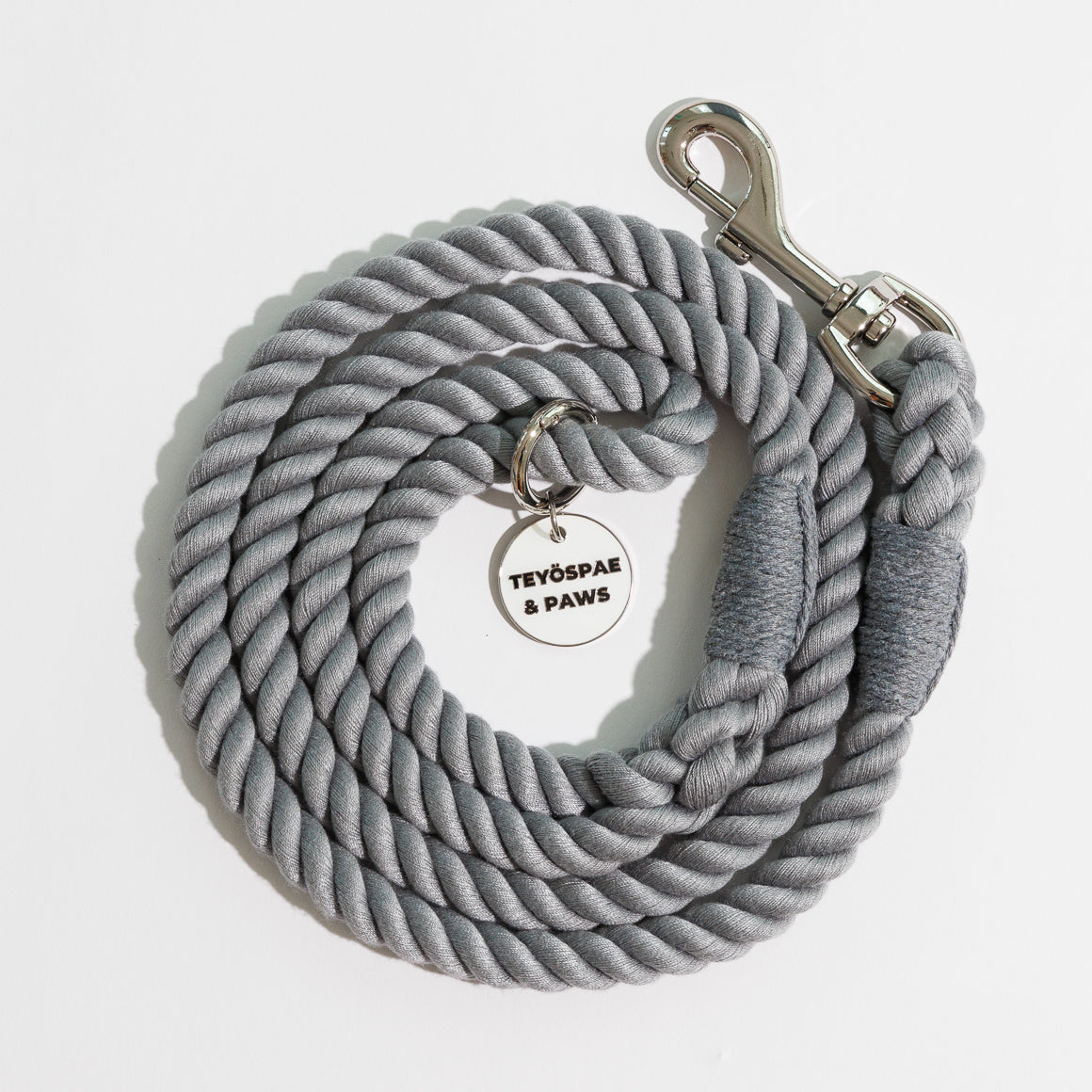 Rope Lead 120cm - GRAY & Silver