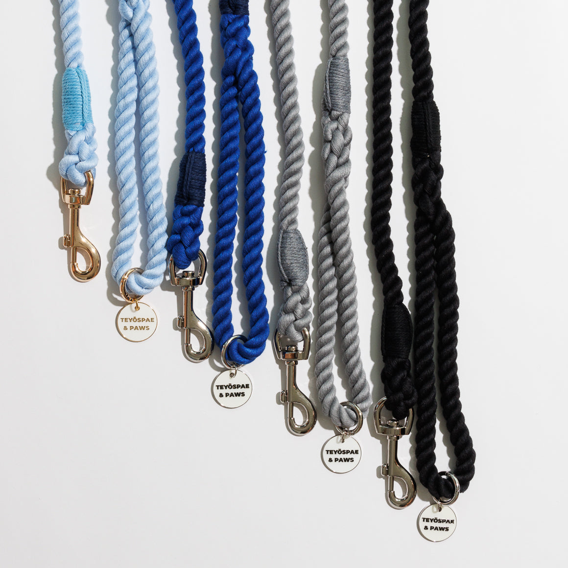 Rope Lead 120cm - GRAY & Silver