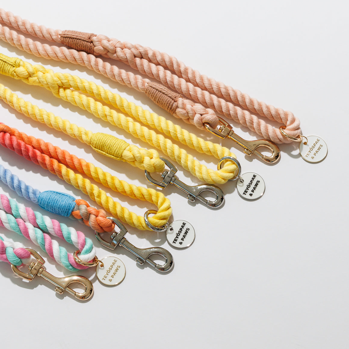 Rope Lead 120cm - SAKURA & Gold