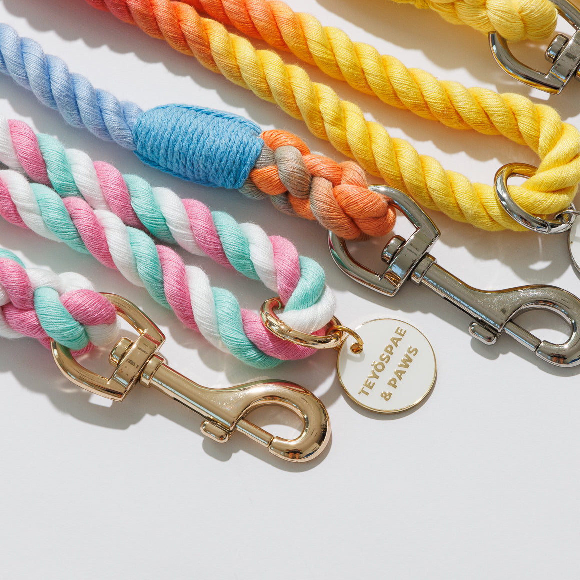 Rope Lead 120cm - LOLLIPOP & Gold