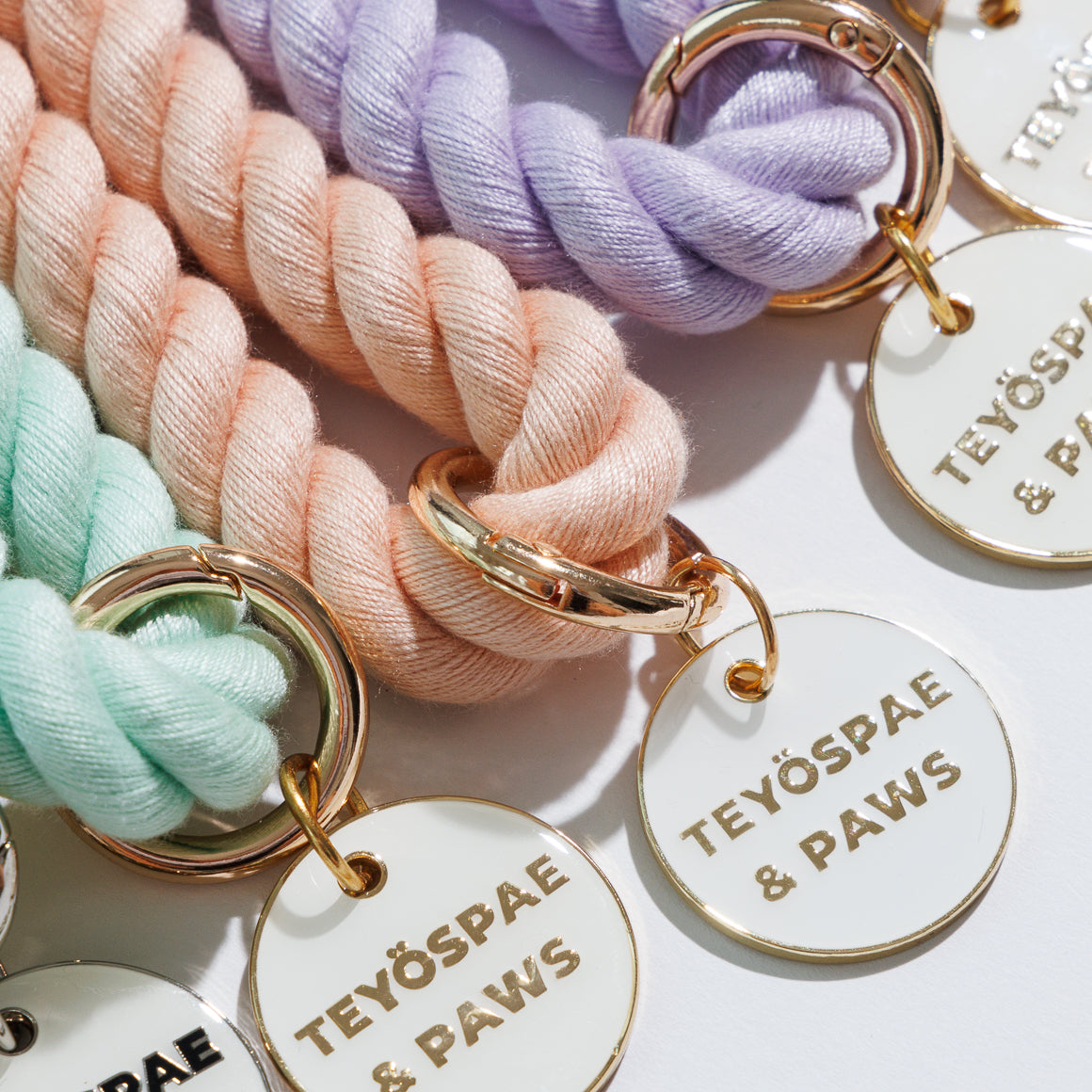 Rope Lead 120cm - SAKURA & Gold