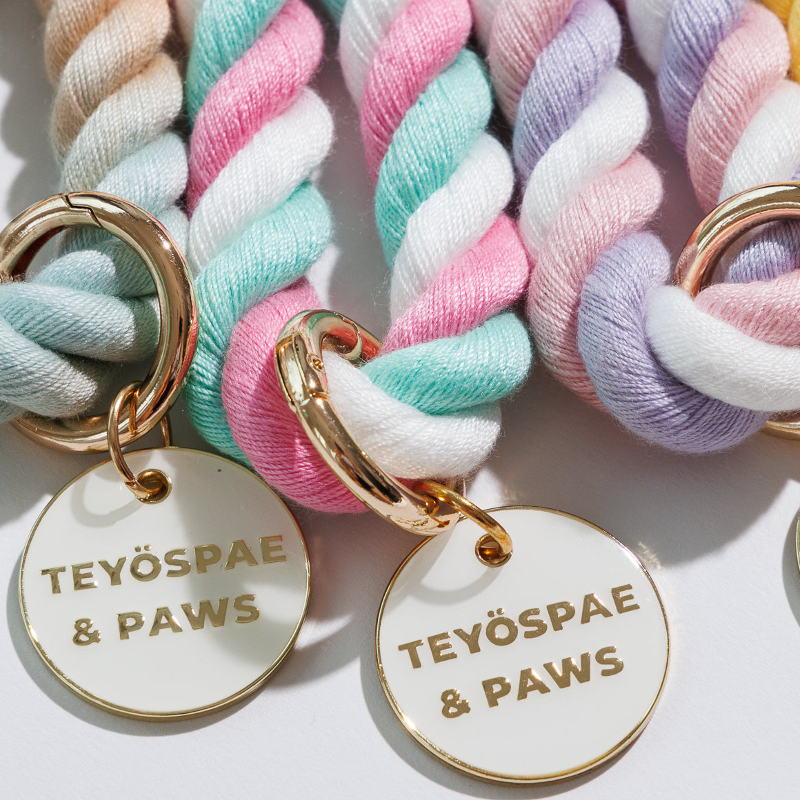 Rope Lead 120cm - LOLLIPOP & Gold