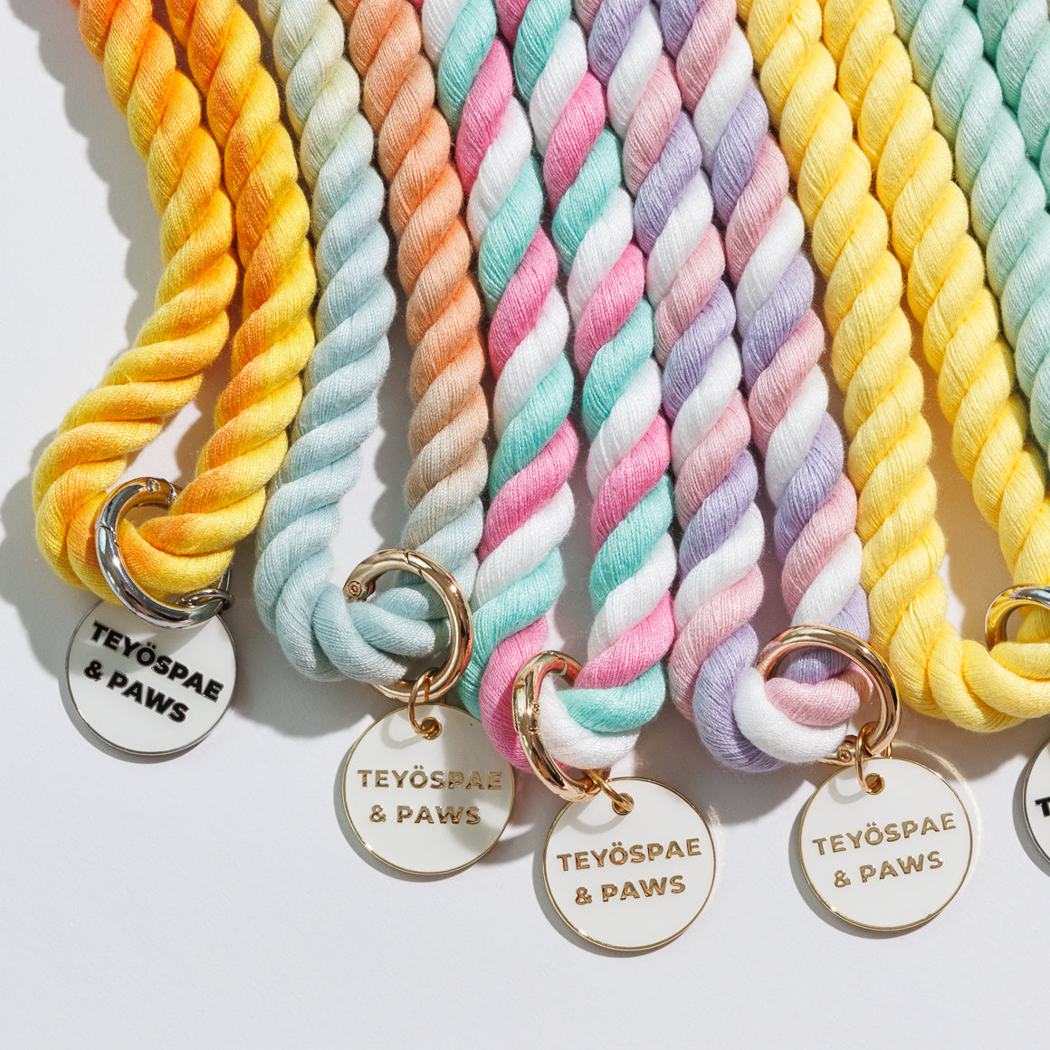 Rope Lead 120cm - LOLLIPOP & Gold