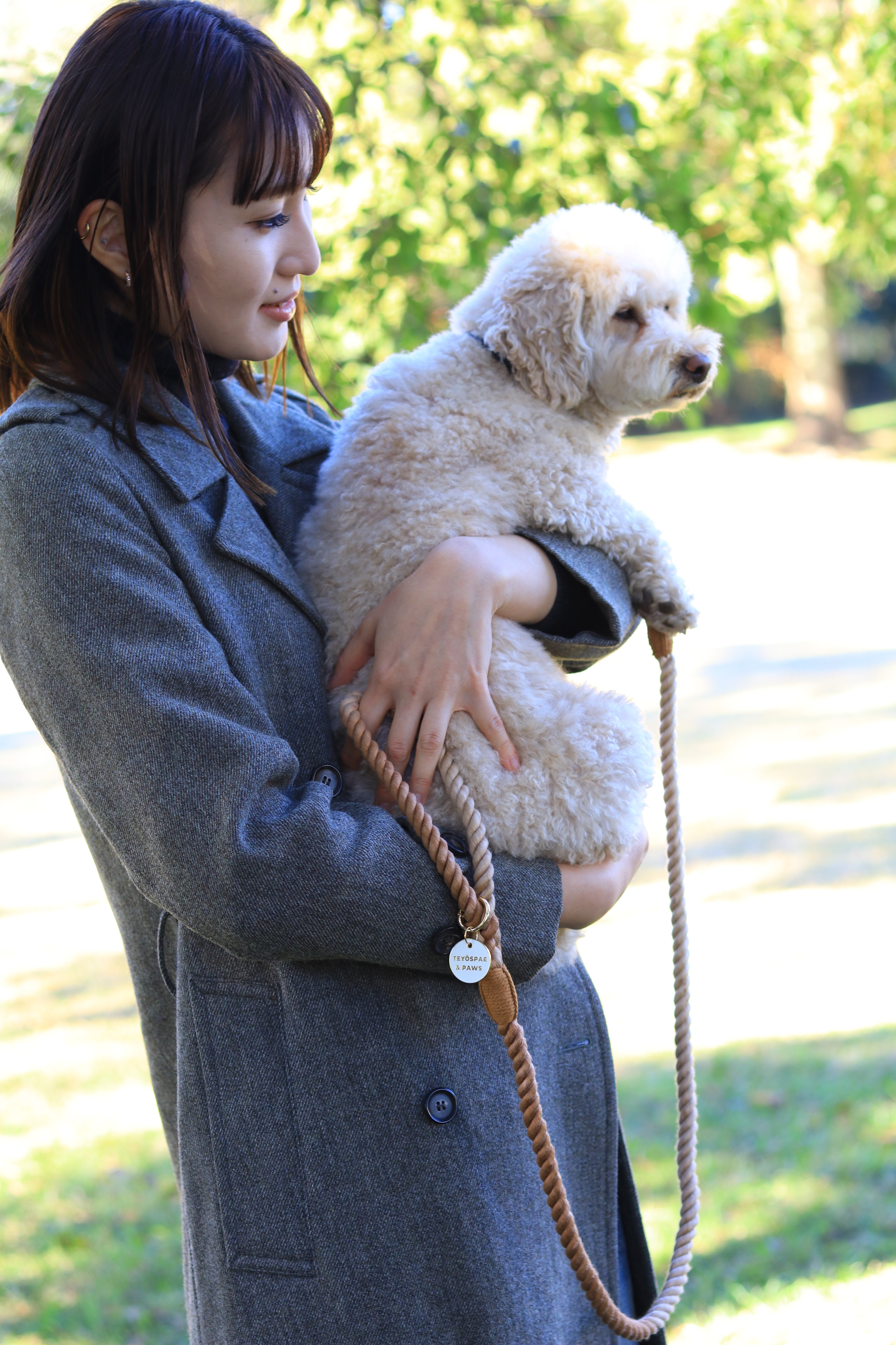 ロープリード120cm/150cm - CAFE LATTE/カフェラテ <GOLD>