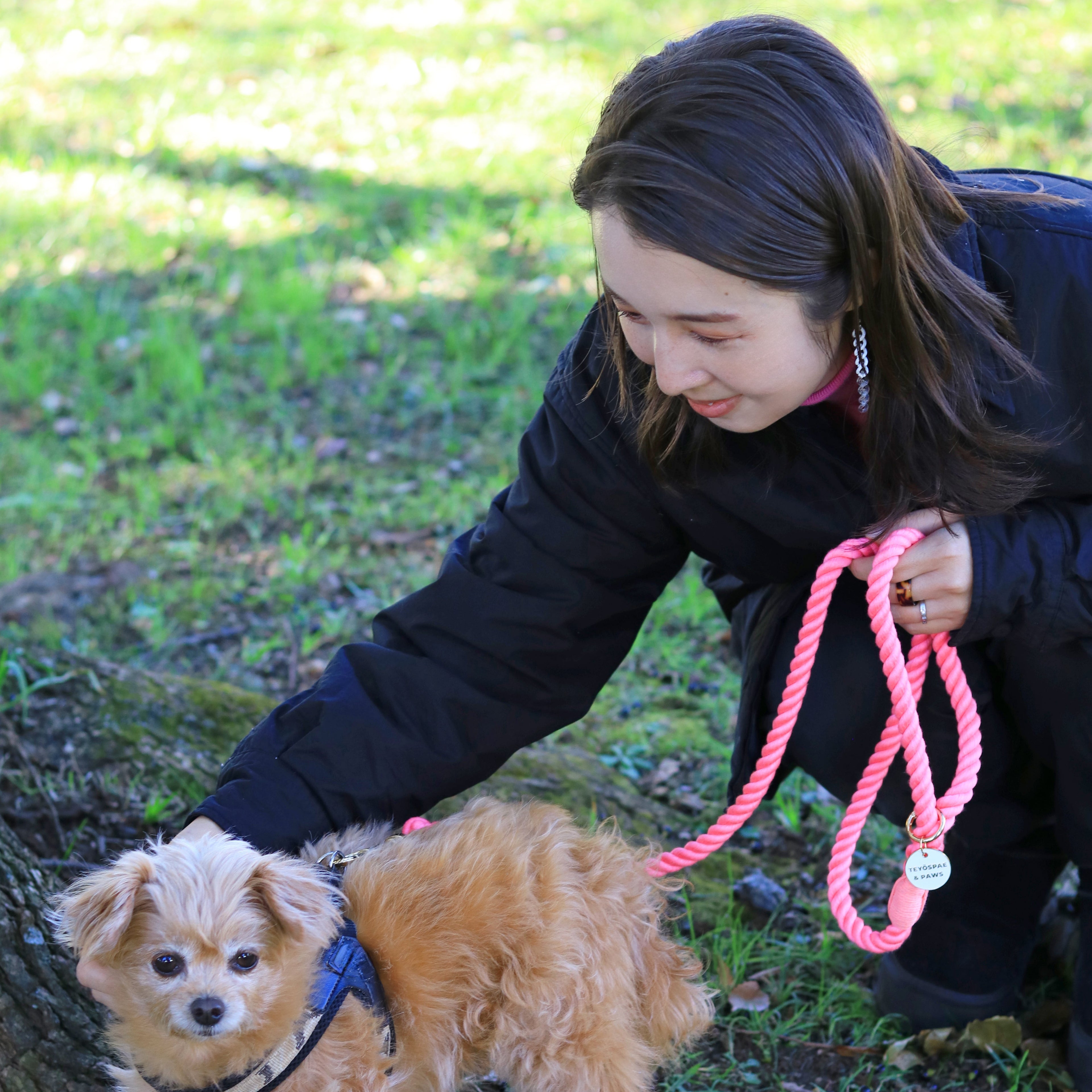 ロープリード120cm/150cm - FLAMINGO PINK/フラミンゴピンク <GOLD>