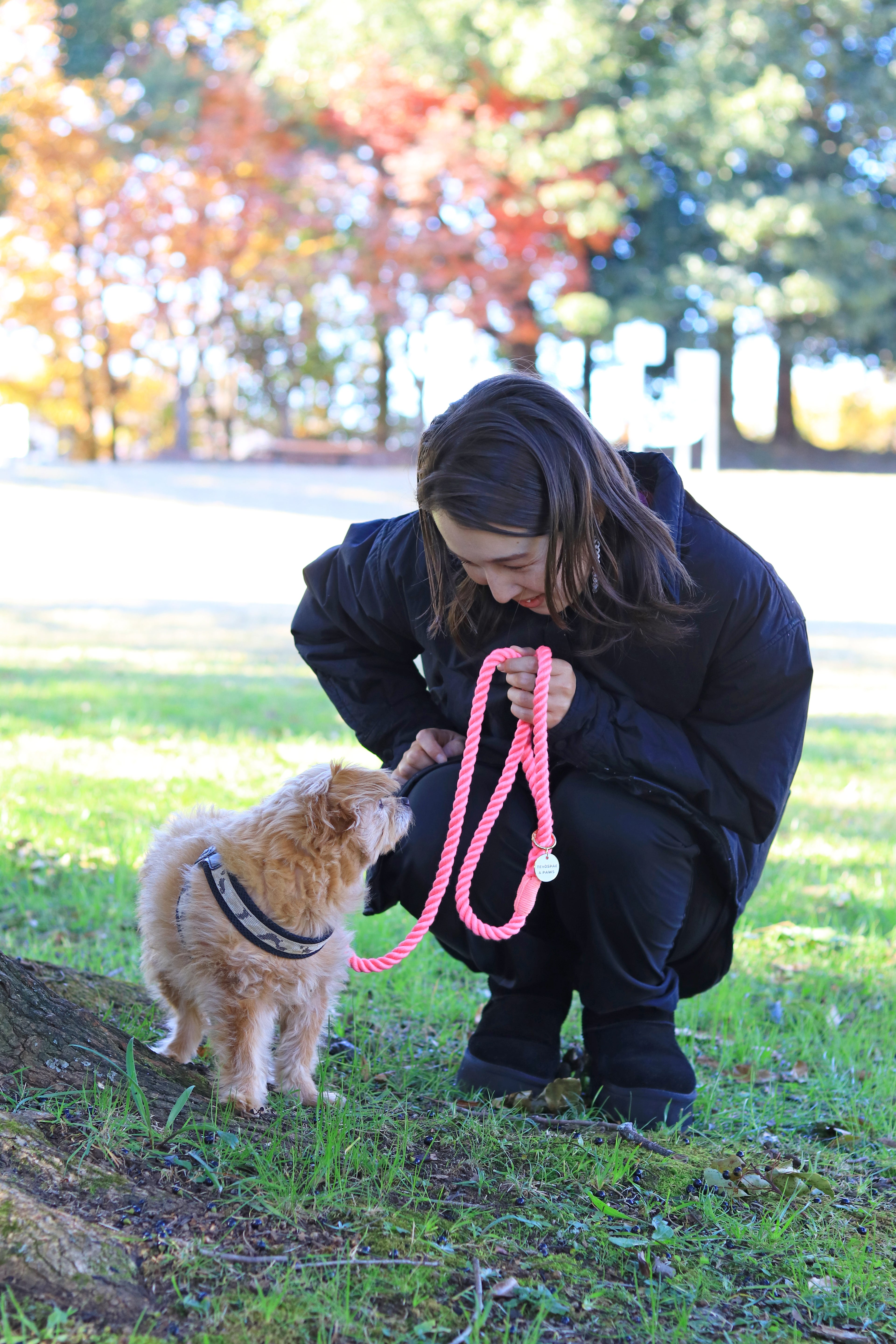 ロープリード120cm/150cm - FLAMINGO PINK/フラミンゴピンク <GOLD>