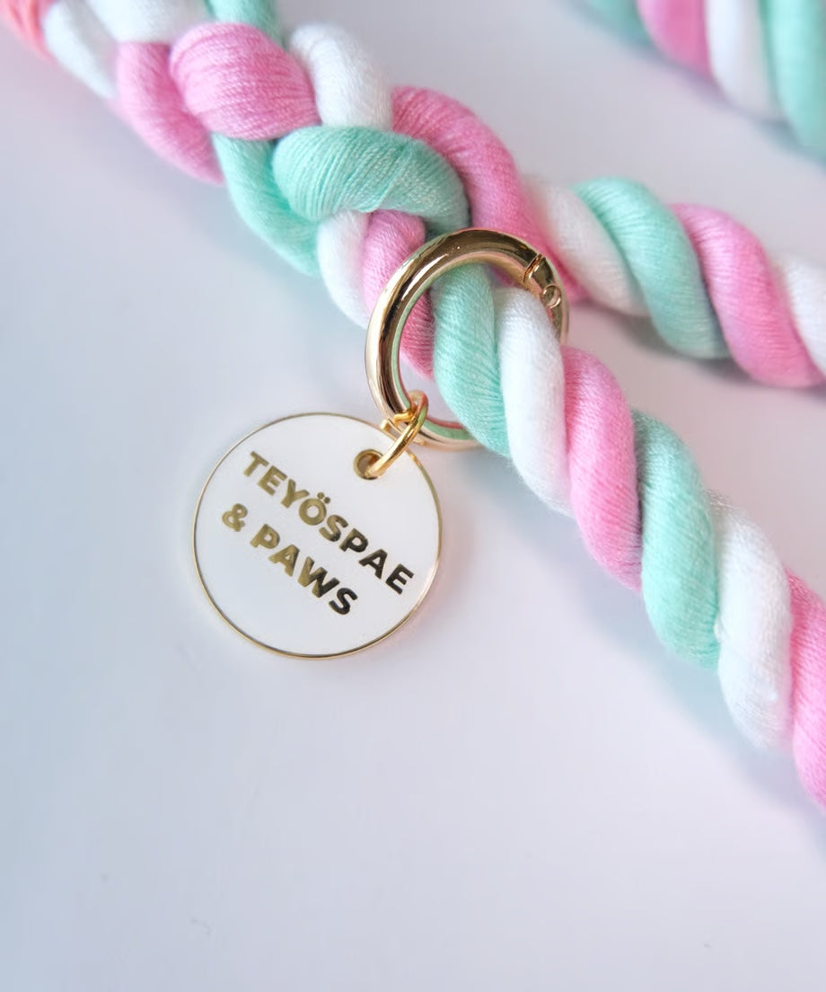 Rope Lead 120cm - LOLLIPOP & Gold