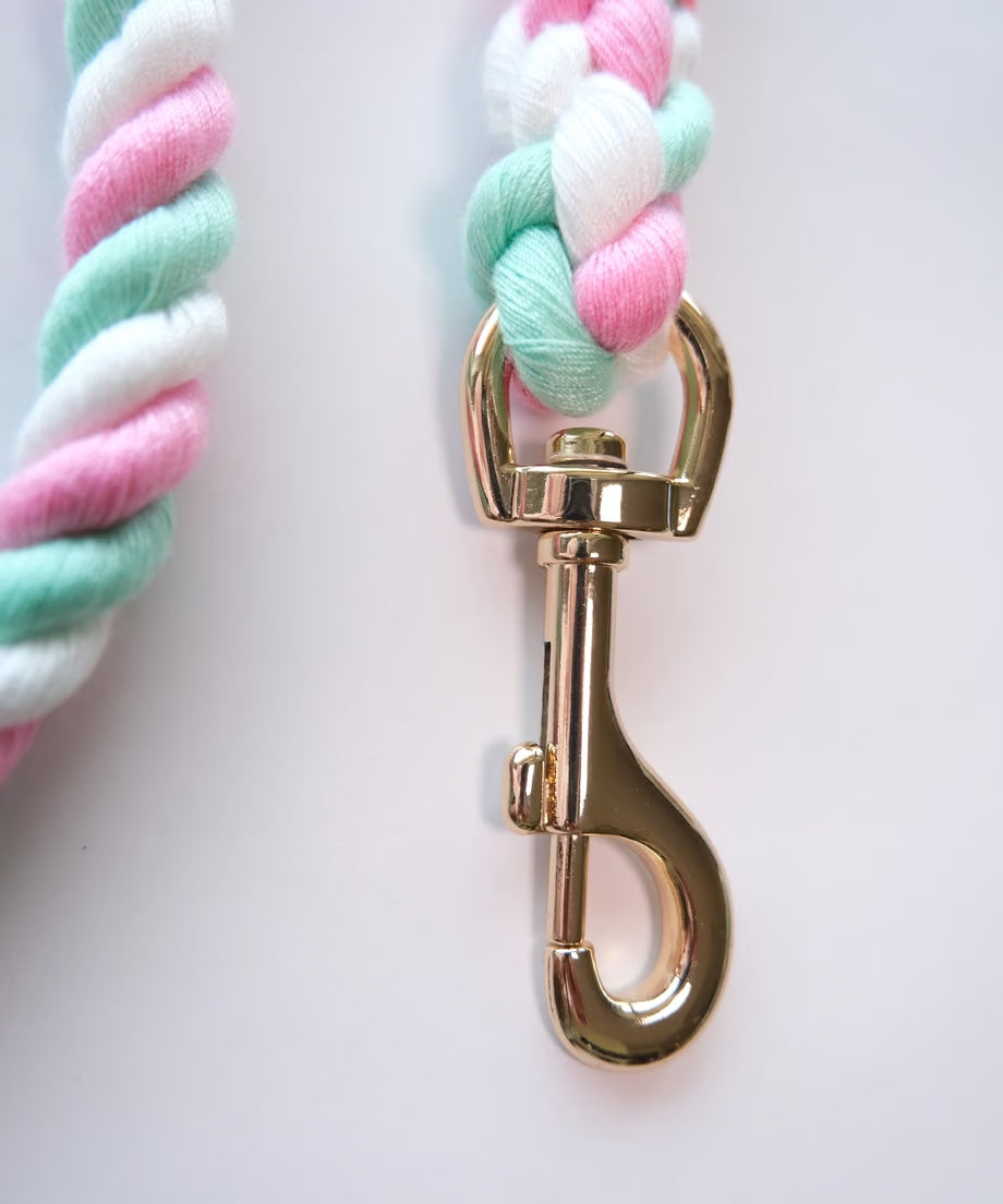 Rope Lead 120cm - LOLLIPOP & Gold