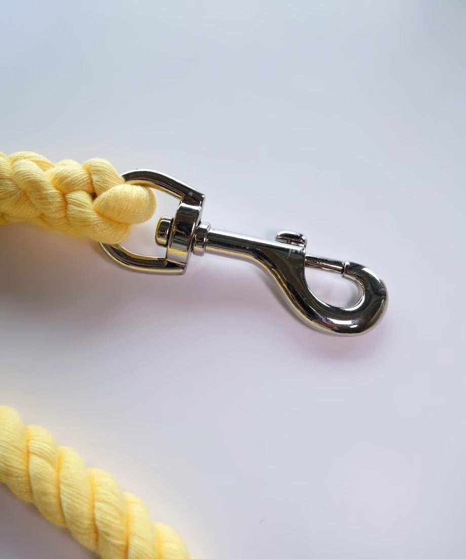 Rope Lead 120cm - LEMON &lt;Silver&gt;