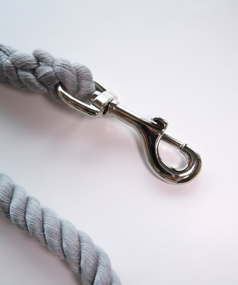 Rope Lead 120cm - GRAY & Silver