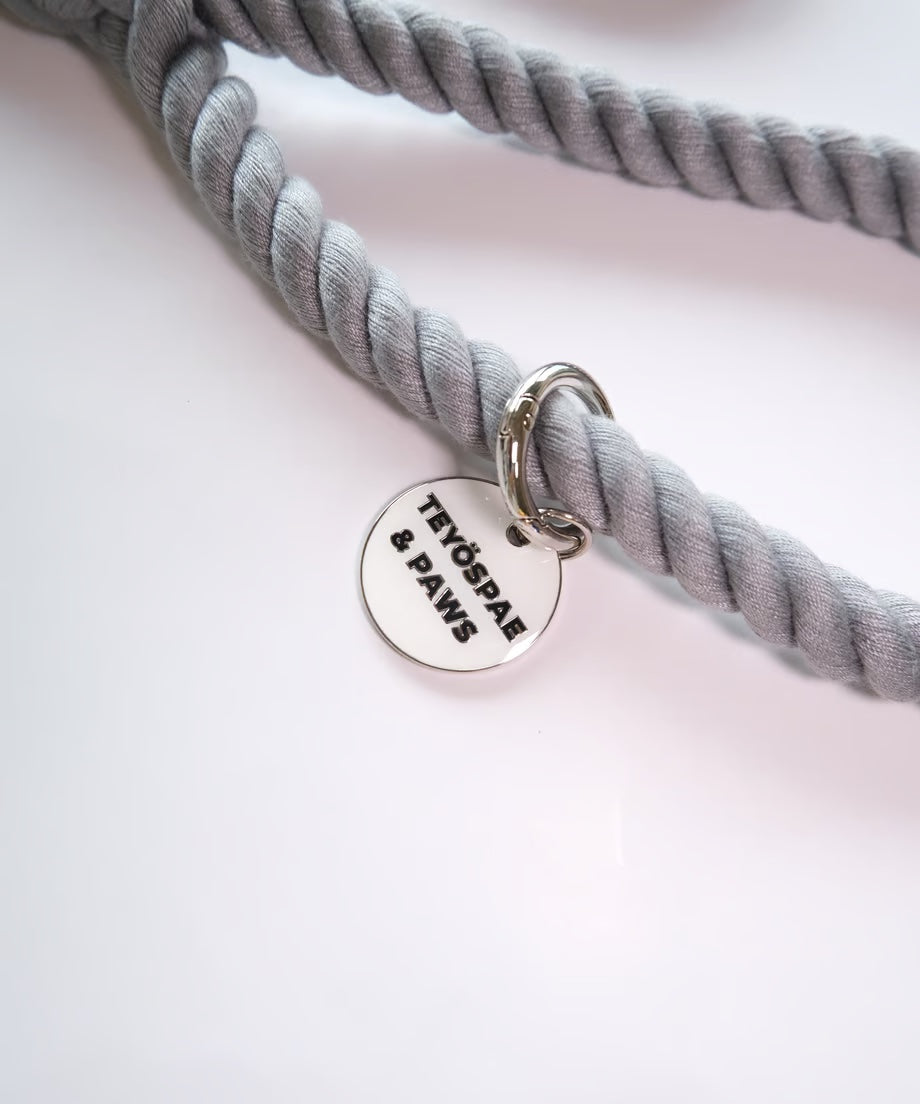 Rope Lead 120cm - GRAY & Silver