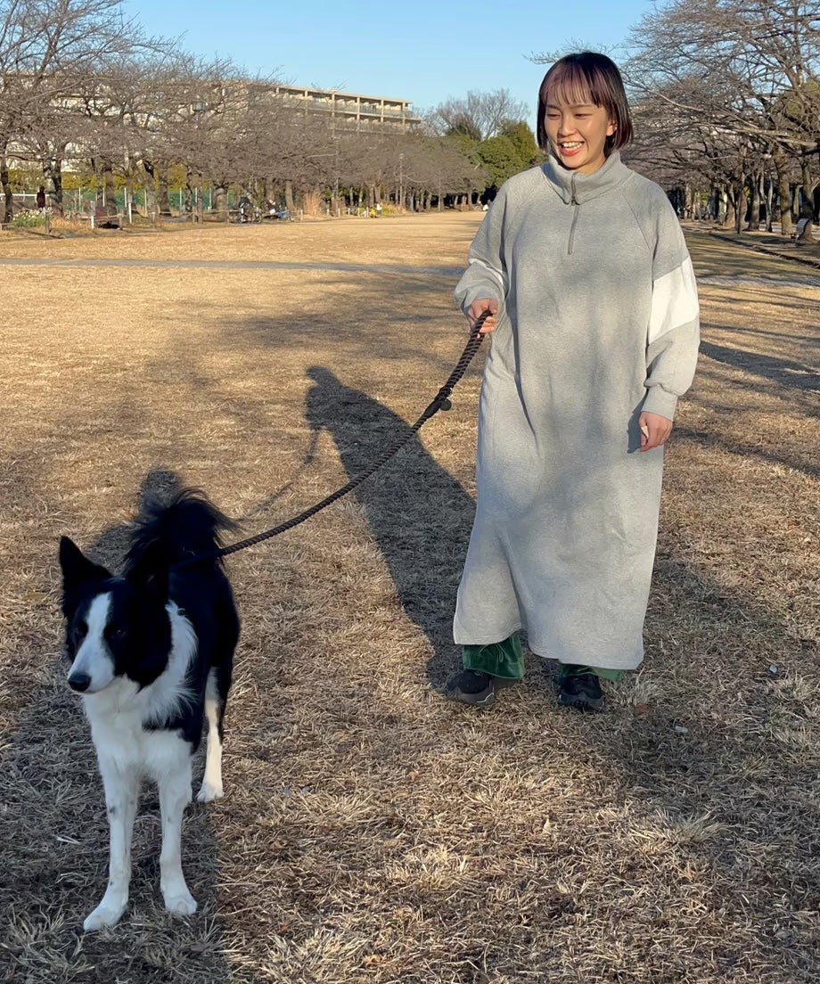 Rope Lead 120cm - GRAY & Silver