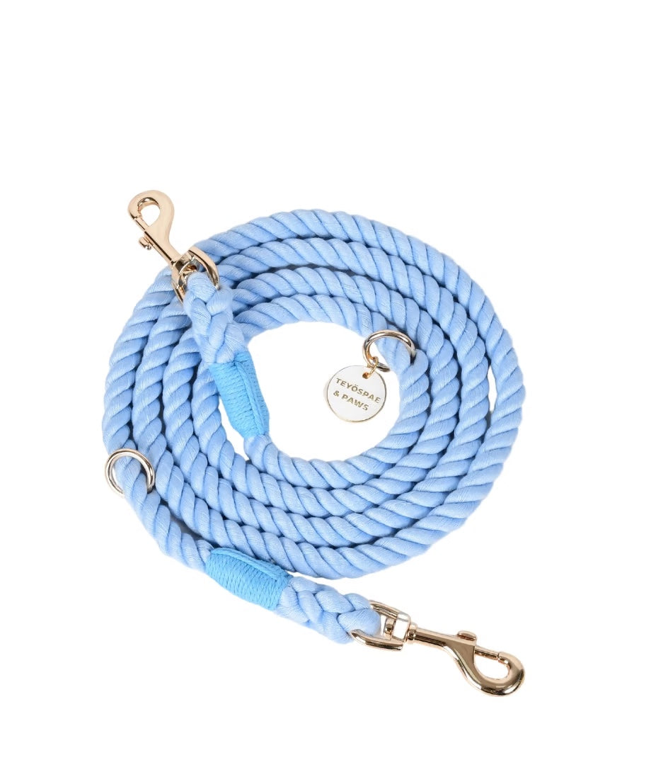 Hands-free rope lead 210cm - SORA & Gold, thick lever hook snap hook