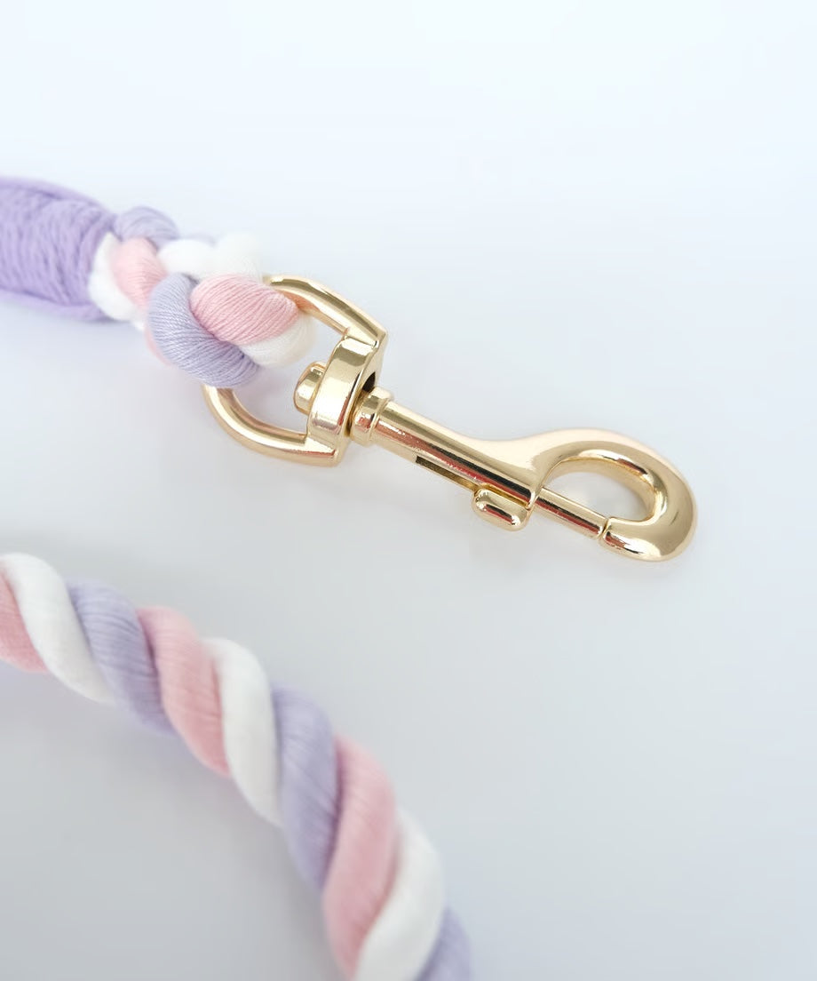 Rope Lead 120cm - UNICORN & Gold