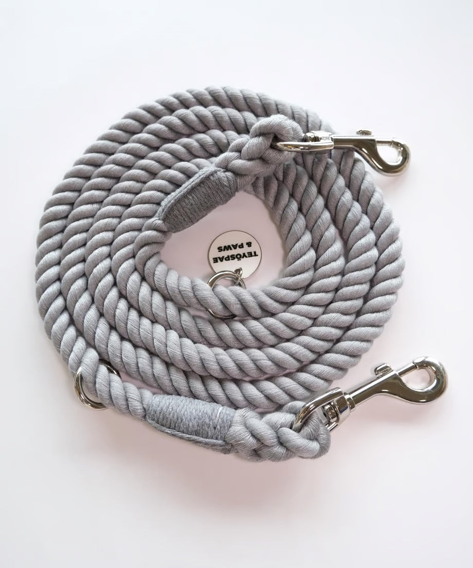 肩掛け ハンズフリーロープリード 210cm -GRAY/グレー <SILVER>