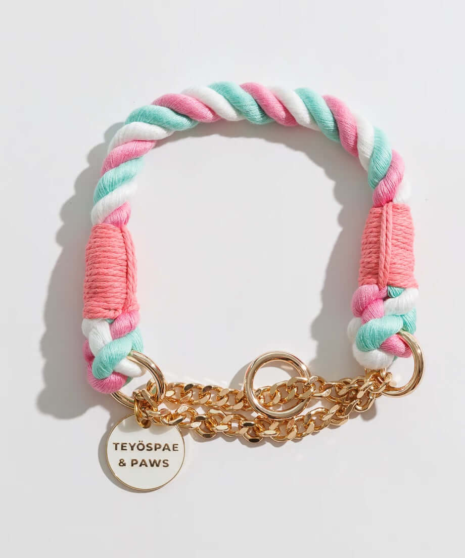 ロープハーフチョーク首輪 全16色