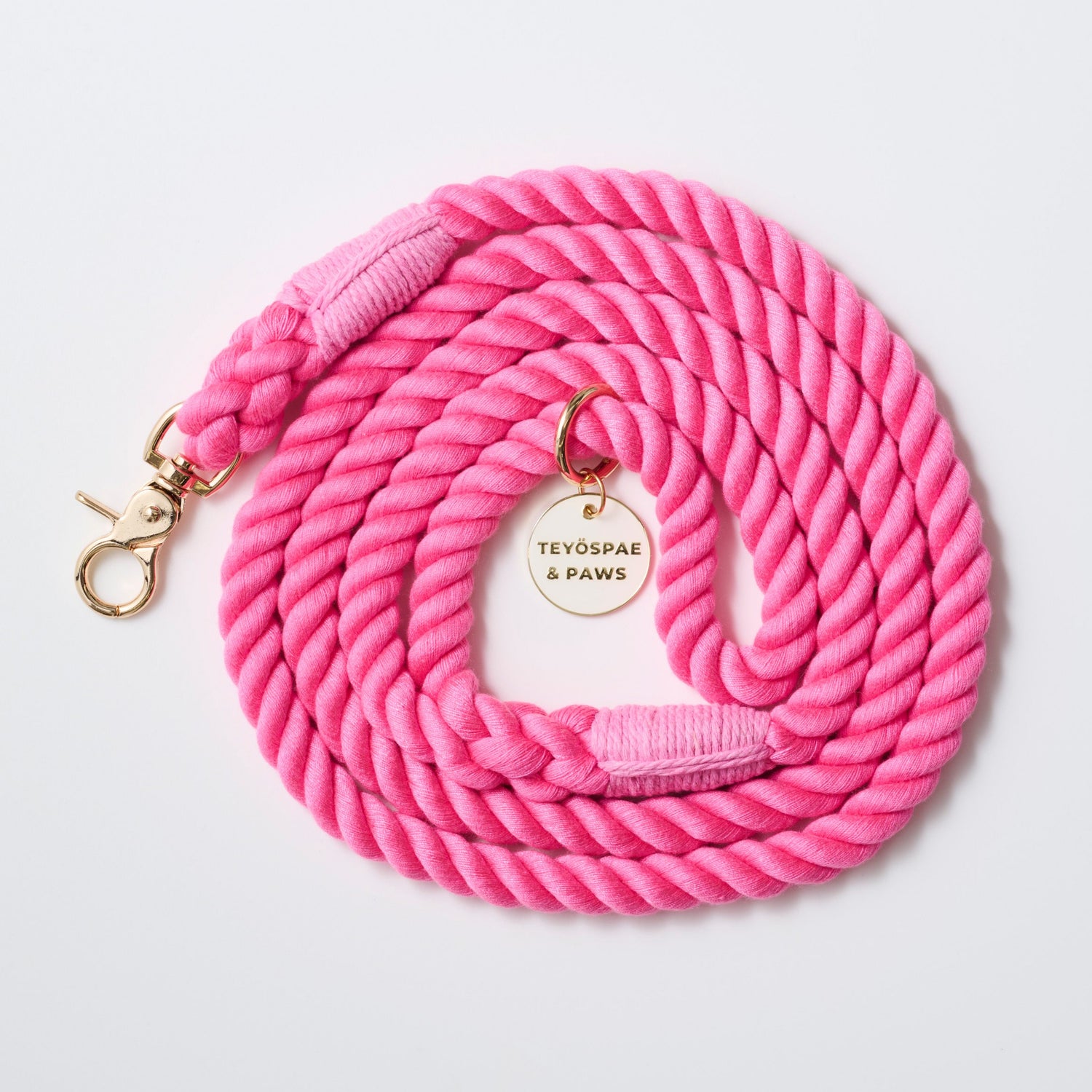 ロープリード120cm/150cm - FLAMINGO PINK/フラミンゴピンク &lt;GOLD&gt;