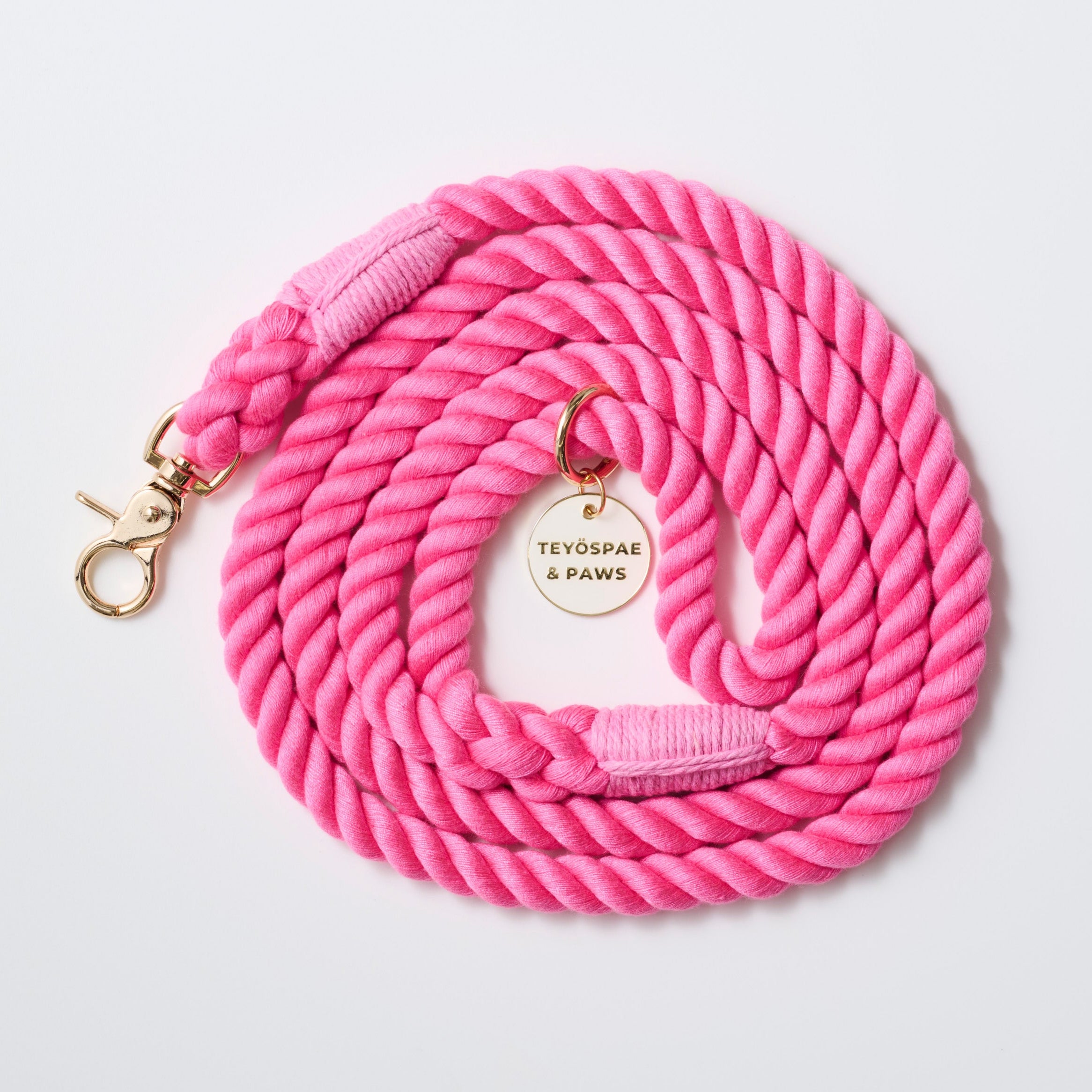 ロープリード120cm/150cm - FLAMINGO PINK/フラミンゴピンク &lt;GOLD&gt;