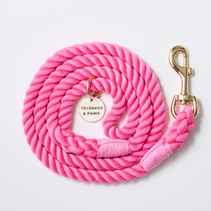 ロープリード120cm/150cm - FLAMINGO PINK/フラミンゴピンク &lt;GOLD&gt;