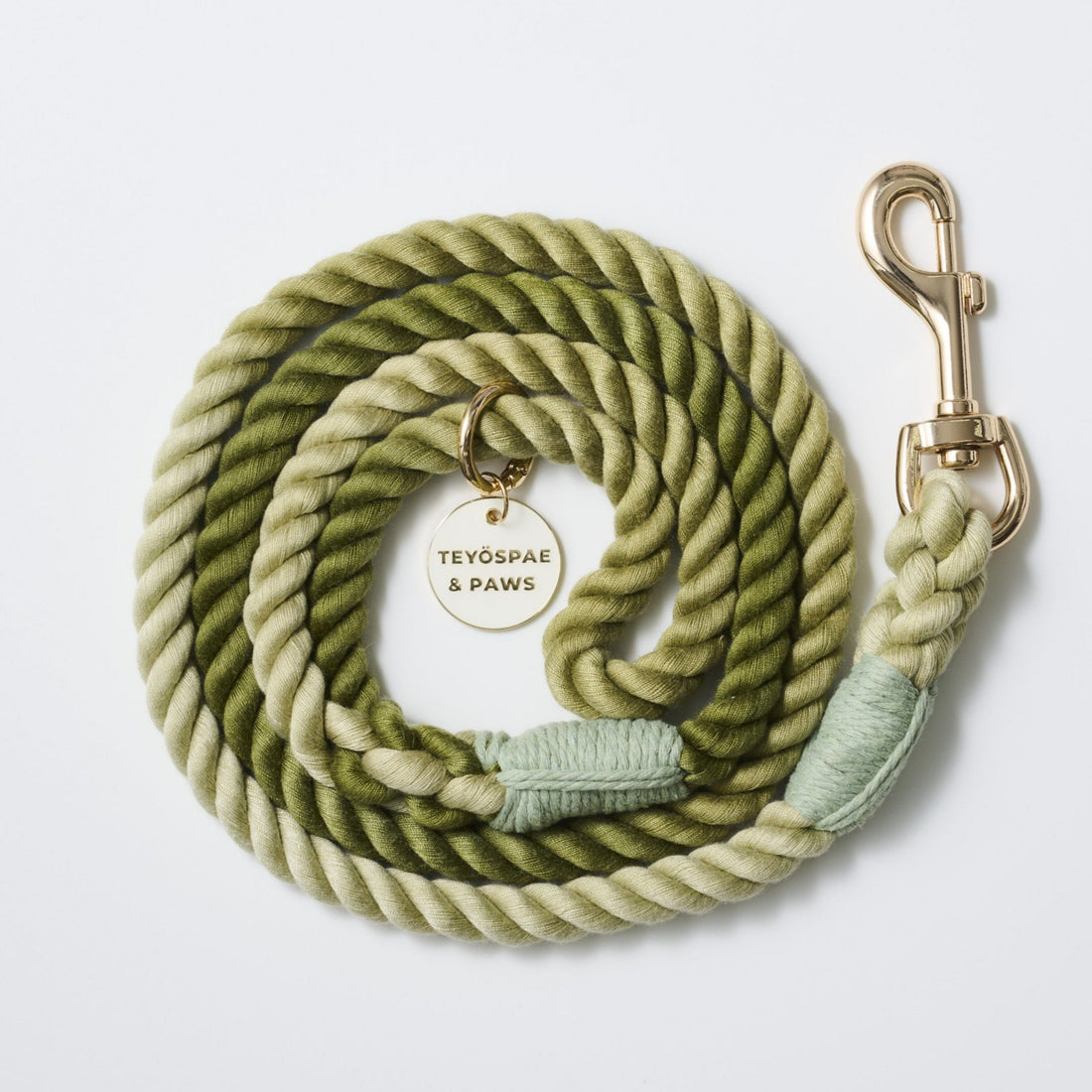 ロープリード120cm/150cm - OLIVE KHAKI/オリーブカーキ &lt;GOLD&gt;