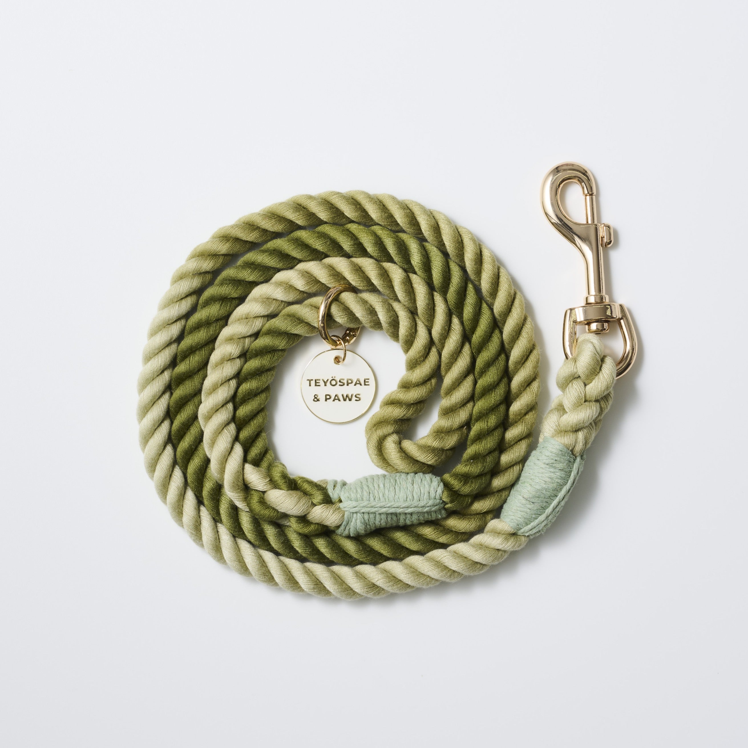 ロープリード120cm/150cm - OLIVE KHAKI/オリーブカーキ &lt;GOLD&gt;