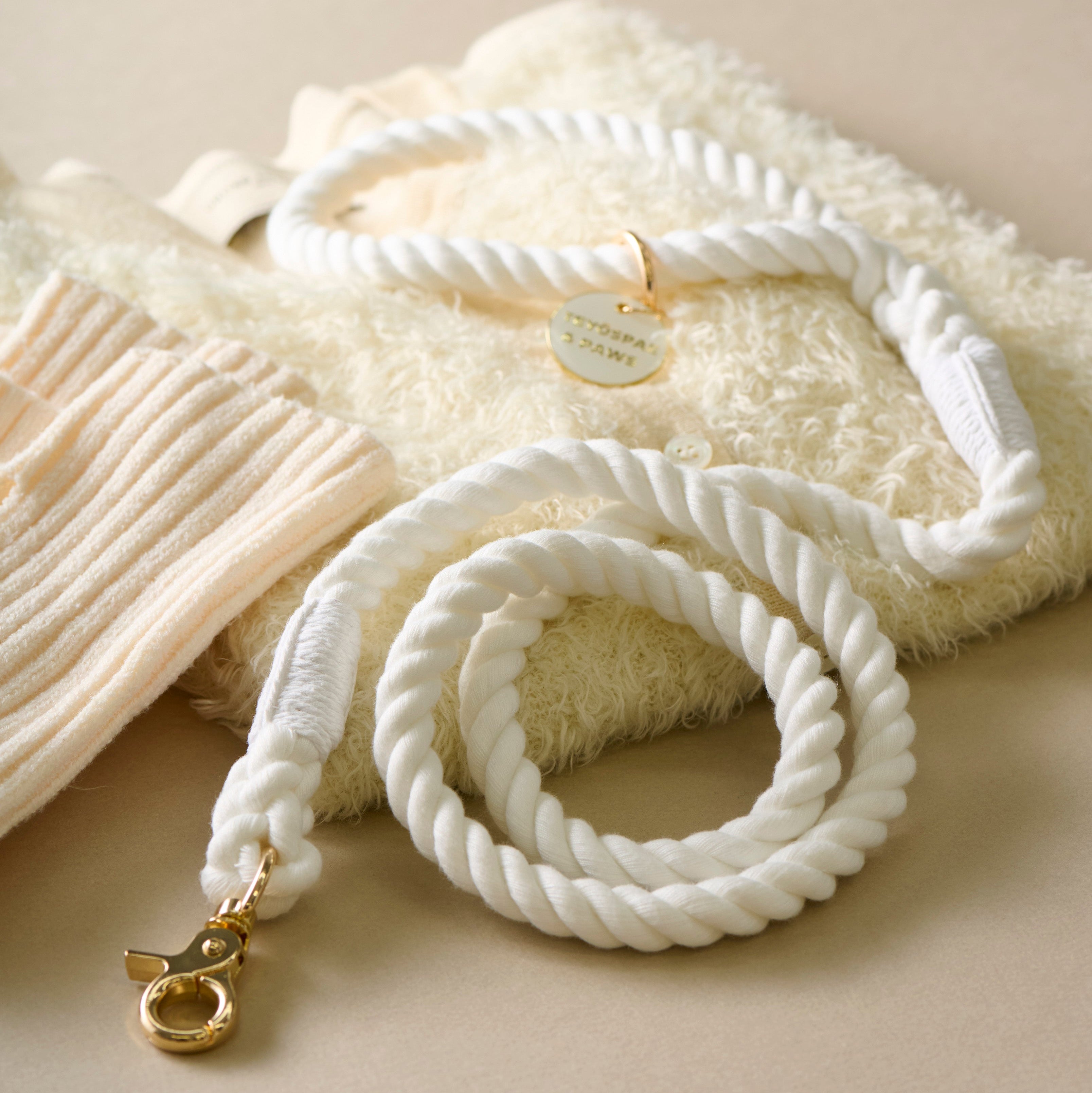 ロープリード120cm - WHITE / ホワイト &lt;GOLD&gt;