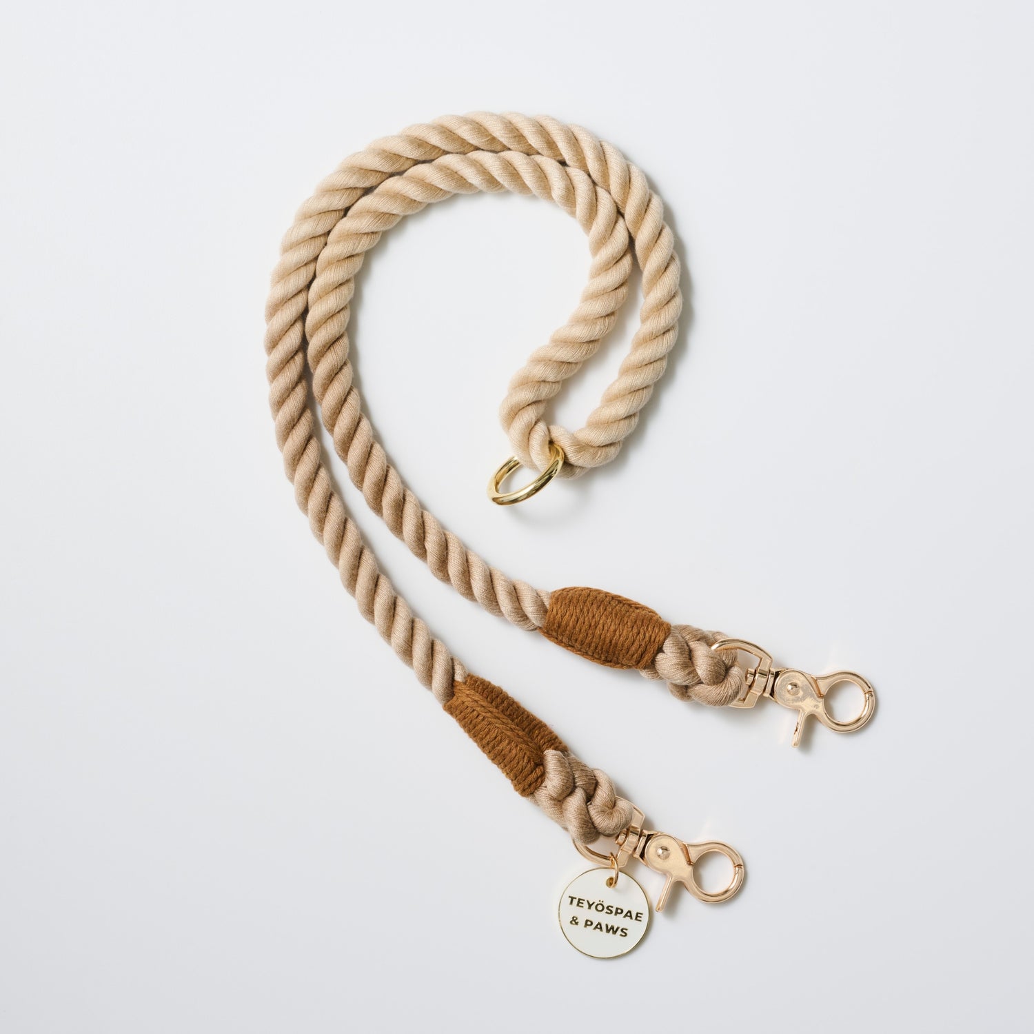 ２頭引き 多頭引き リード 90cm 全3色 &lt;GOLD&gt;