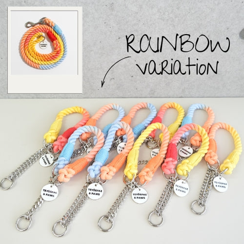 ロープハーフチョーク首輪 - RAINBOW（レインボー）&lt;SILVER&gt;