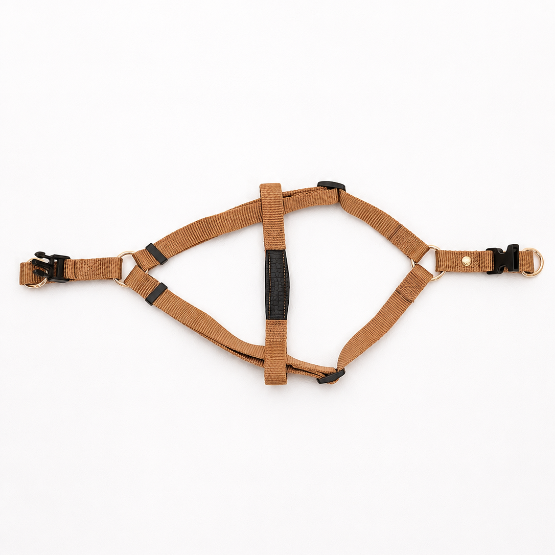 犬用ハーネス BROWN（ブラウン） Mサイズ 中型犬向け