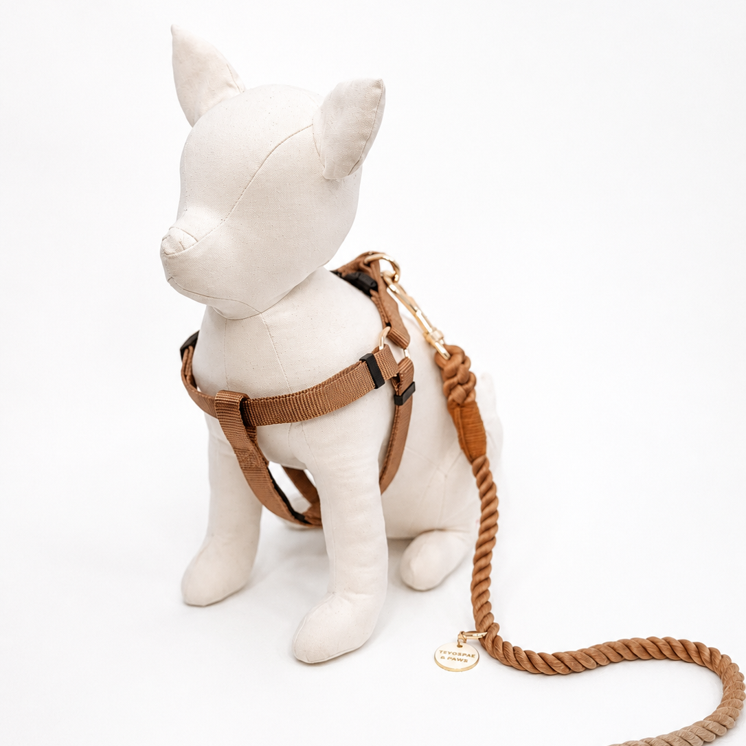 犬用ハーネス BROWN（ブラウン） Mサイズ 中型犬向け