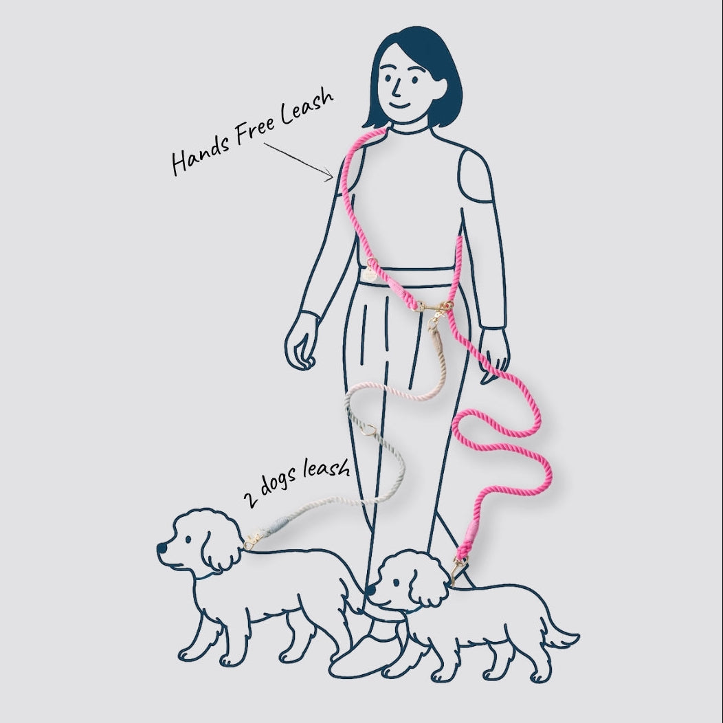 肩掛け ハンズフリーロープリード 210cm - CANDY/キャンディー &lt;GOLD&gt;