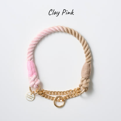 ロープハーフチョーク首輪　全16色