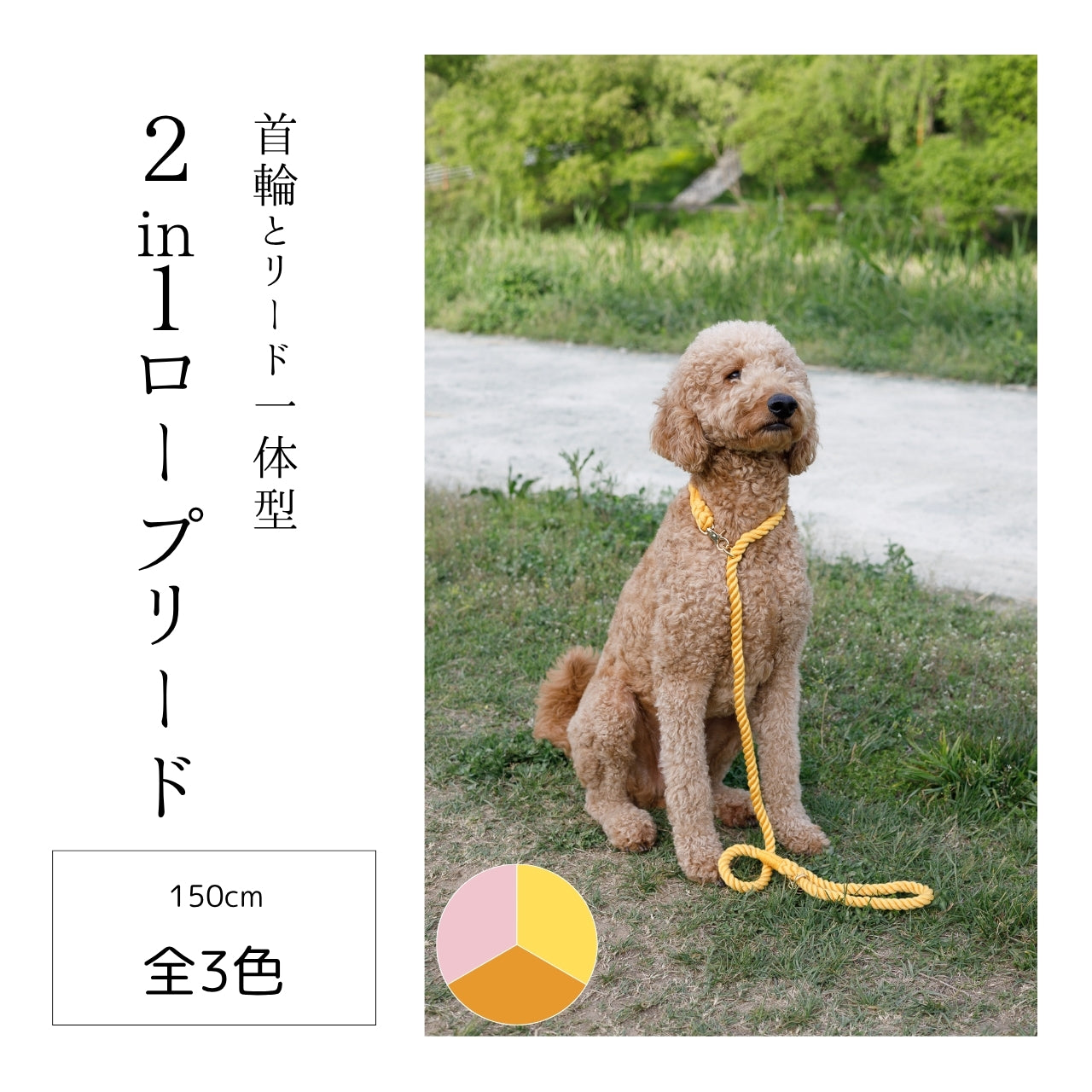 2 in 1 ロープリード 150cm