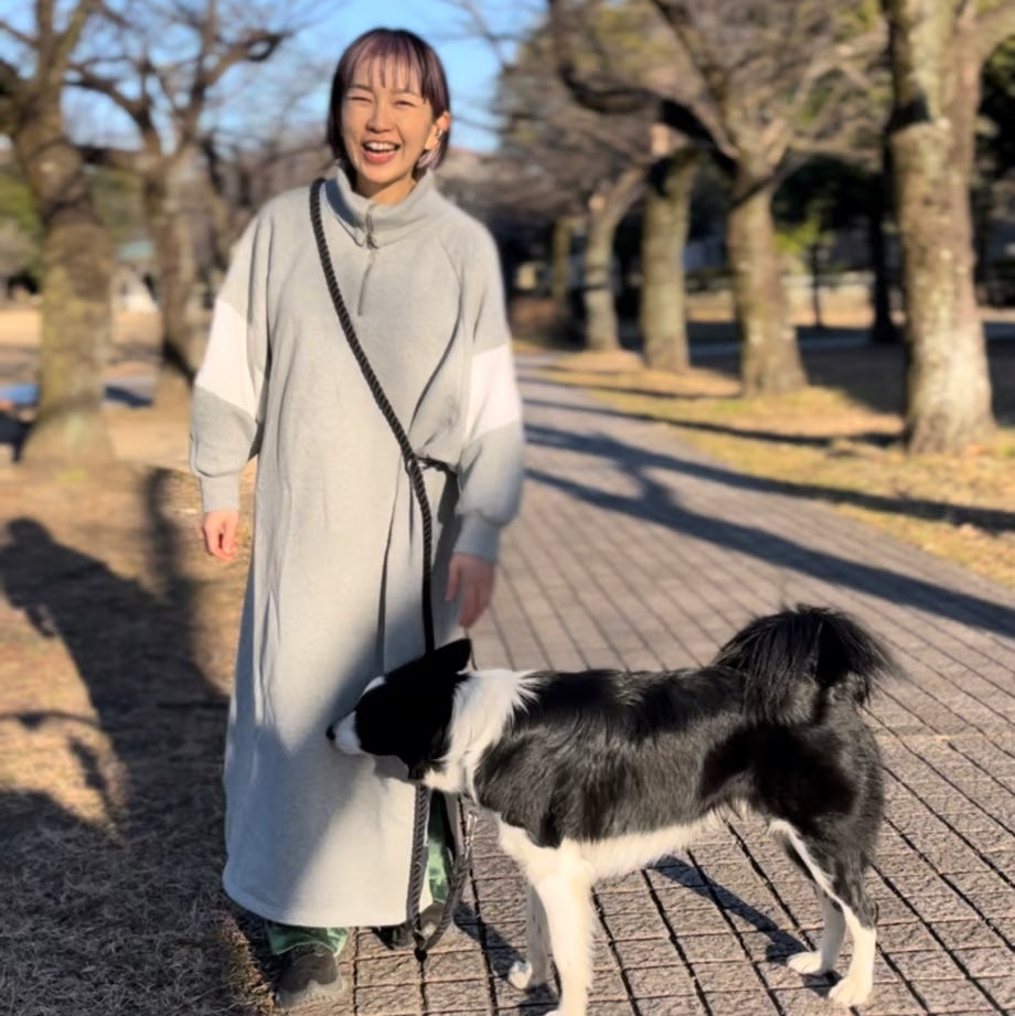 肩掛け ハンズフリーロープリード 210cm - BLACK/ブラック <SILVER>