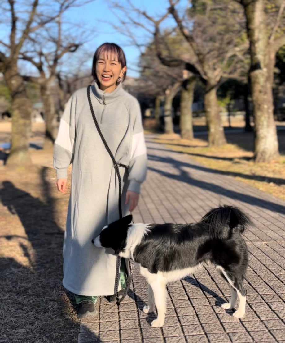 肩掛け ハンズフリーロープリード 210cm - BLACK/ブラック &lt;SILVER or MAT SILVER&gt;