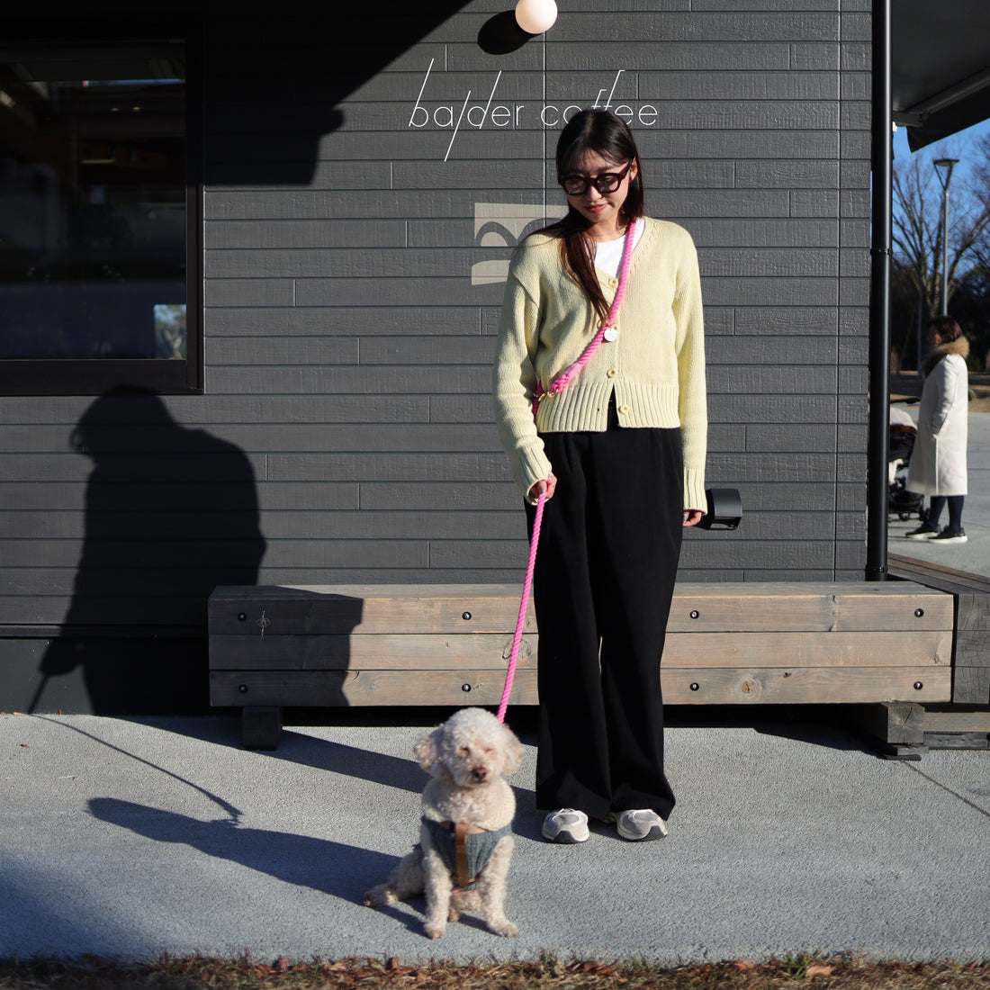 肩掛け ハンズフリーロープリード 210cm - FLAMINGO PINK/フラミンゴピンク <GOLD>