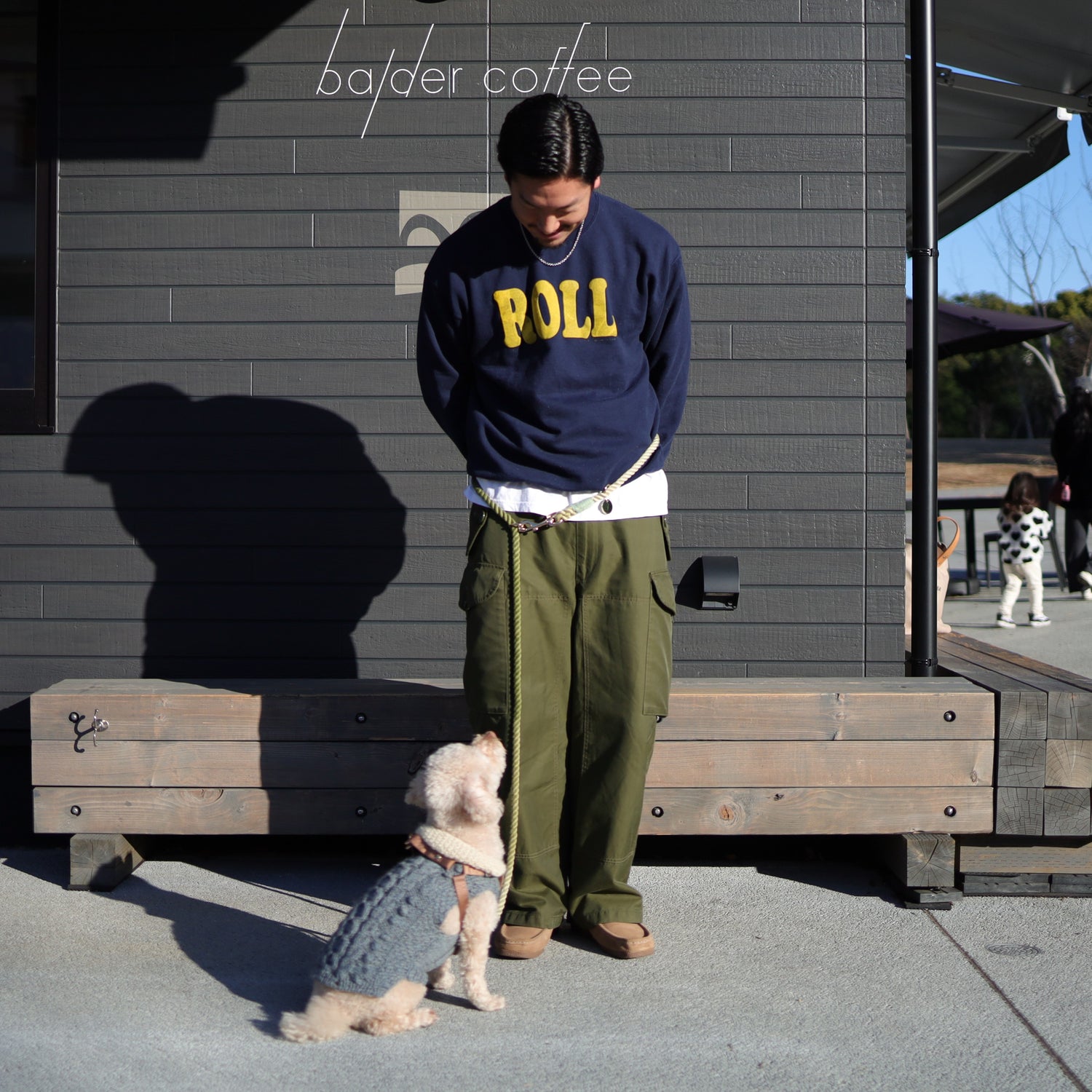 肩掛け ハンズフリーロープリード 210cm - OLIVE KHAKI/オリーブカーキ <GOLD>